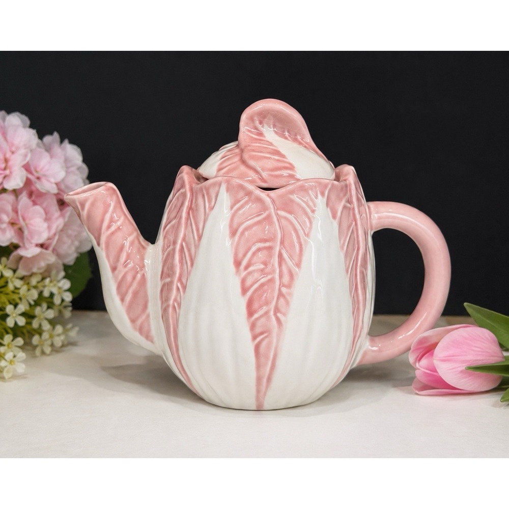 34 fl oz Stoneware Radicchio Teapot Pink - Threshold NEW